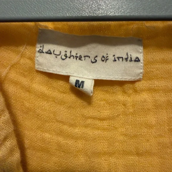 Daughters of India Yellow Sleeveless Midi Dress - Picture 3 of 3